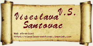 Višeslava Santovac vizit kartica